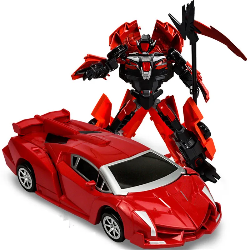 

Hot Sales Plastic ABS + Alloy Transformation Toys Boy Robot Car Cool Military model Anime Action Figures Toy For Children Gift