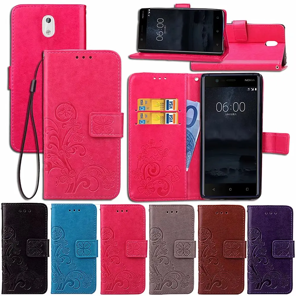 

Effelon For Case Nokia 3 Cover 5.0'' Flip PU Leather & Silicone Wallet Phone Holster Case For Nokia 3 Case For Nokia 3