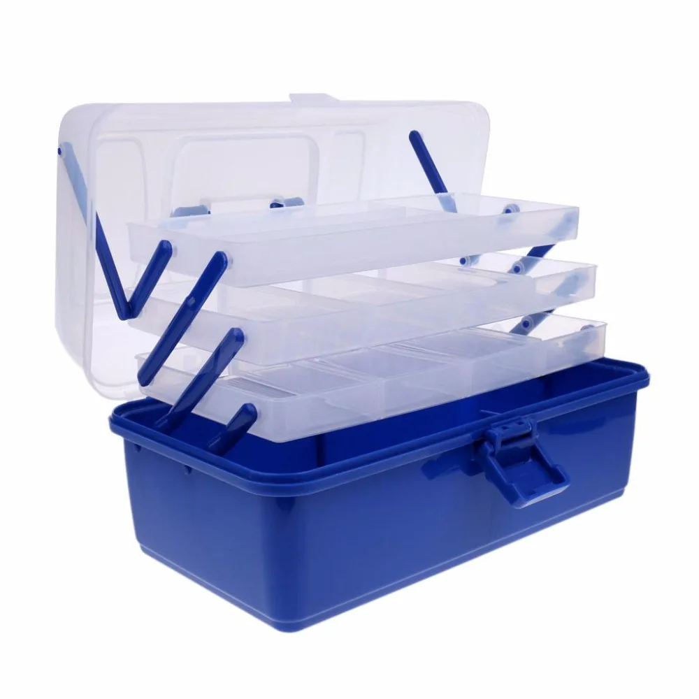 

3/4 Layers Multi-function Fishing Tackle Lures Hooks Storage Box Case Ladder Shaped Container Fishing Gear Accessories Carry Box