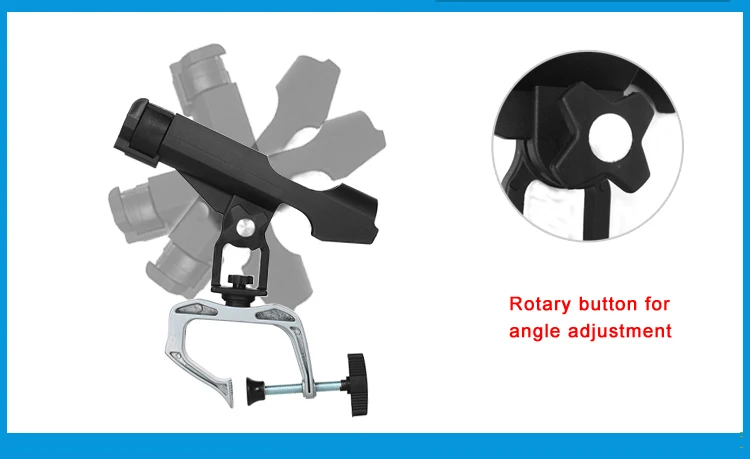 Держатель для удочки, регулируемый съемный держатель на 360 градусов для Каяка, лодки
