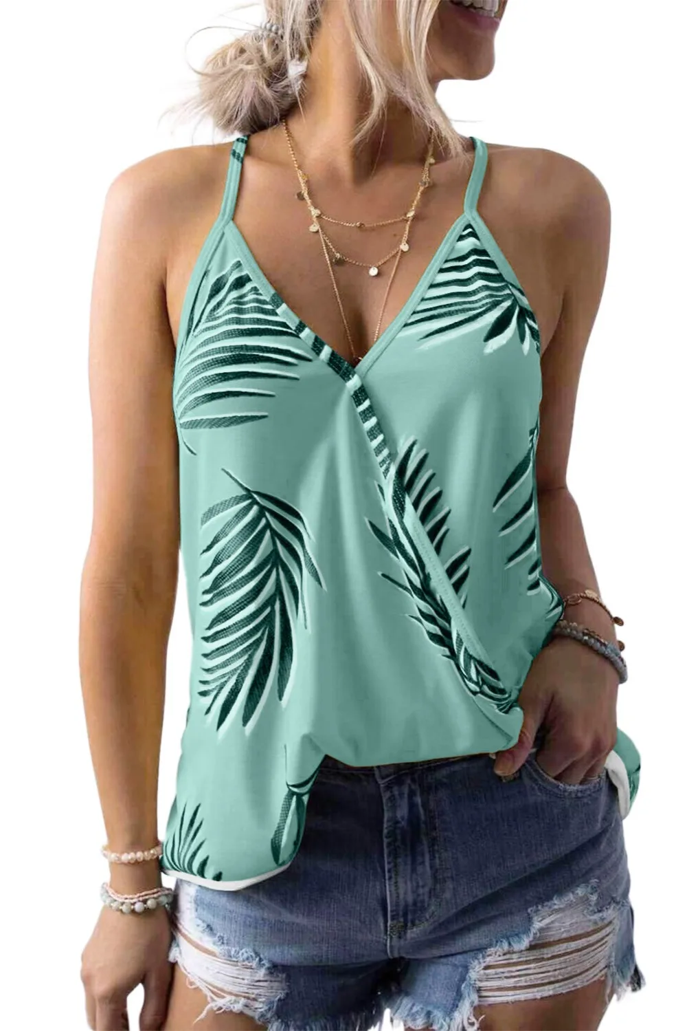 Green-Tropical-Plant-Print-Tank-Top-LC251916-9-2