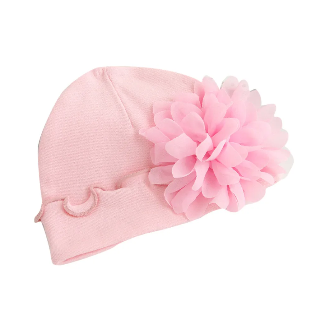 

Newborn Baby Girls Infant Toddler Flower Hat Cotton Soft Hat knit winter caps newborn photography accessories 15