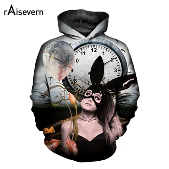 

Raisevern Harajuku Ariana Grande 3D Hoodies Pullovers Women Men Clock Printed Sweatshirts Fashion Long Sleeve Tracksuit Dropship
