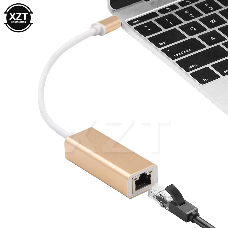 USB Ethernet адаптер USB C type-C сетевая карта RJ45 Lan Проводная для ноутбука MacBook Windows 8/10 10 м/100 м/1000 м алюминиевый сплав