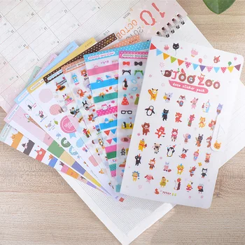 

16 sheets /Lot DIY Cute Beautiful Animal Park Sets Stickers for Diary Notebook Telephone Kawaii Decoration Sticker Stationery