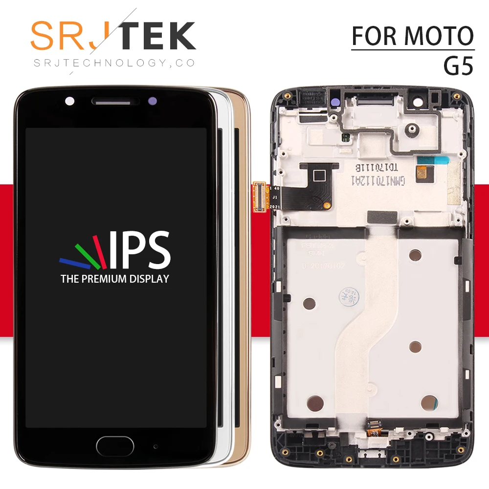 

For Motorola Moto G5 LCD Display Touch Screen Digitizer Sensor Glass Panel 5.0'' 1920*1080 For Moto XT1685 Display XT1672 LCD