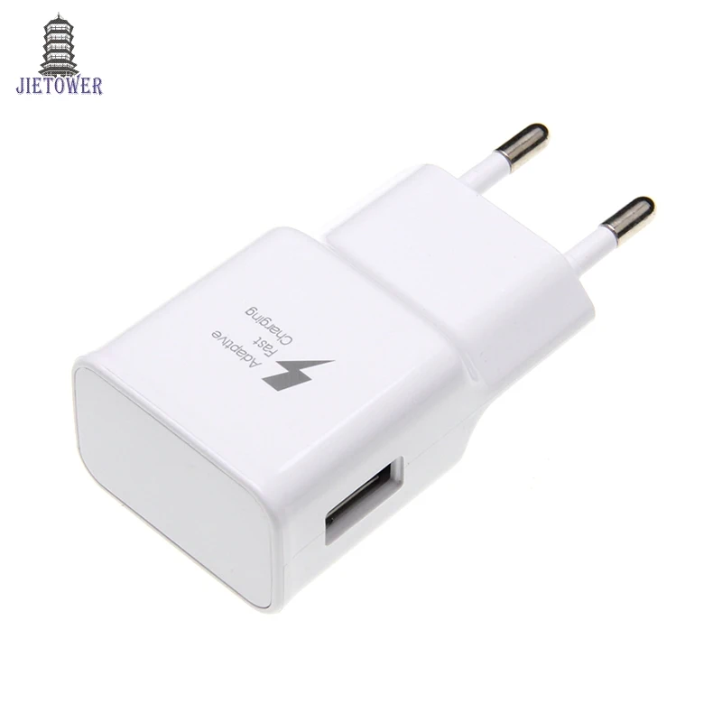 Discount 1:1 really Fast Charger For Samsung S6 S7 s8 Note4 5 A8 9 Adaptive Quick Charge 2.0 EU Plug 9V 1.67A 5V 2A white 120pcs