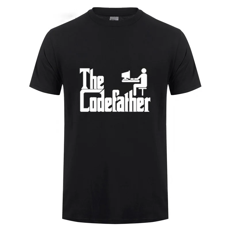 Футболка Codefather, подарок на день отца, забавный подарок на день рождения для папы, мужчин, Программист-фанат, программирование, с круглым вырезом, хлопковая футболка