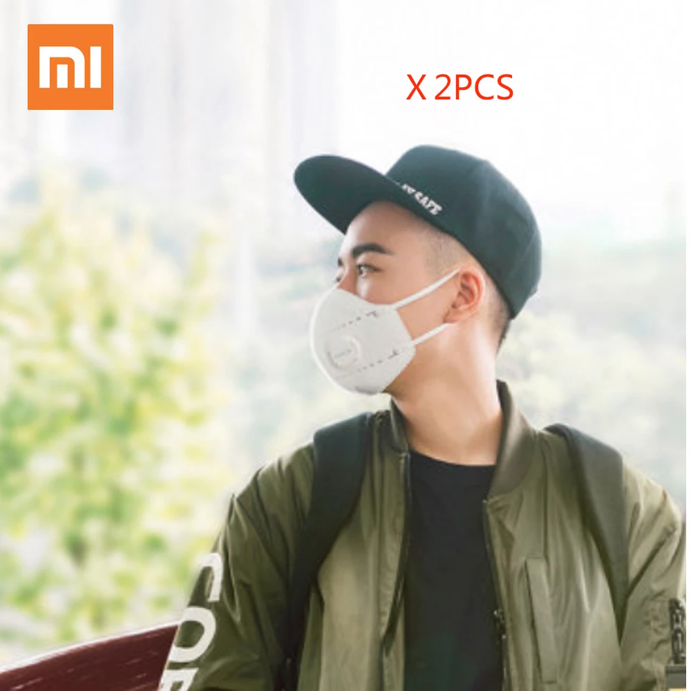 

2PCS Xiaomi AirPOP Portable PM2.5 Anti-haze Face Masks for Unisex - White