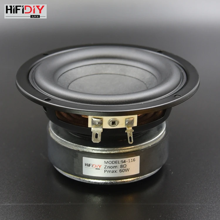 HI FI DIY AUDIO 4 5 дюймов 60 Вт круглый низкочастотный динамик высокой мощности для