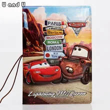 UandU мультфильм Обложка для паспорта для путешествий, pu кожаный держатель для кредитных карт с размером 14*9,6 см, Обложка для паспорта-AutoStory