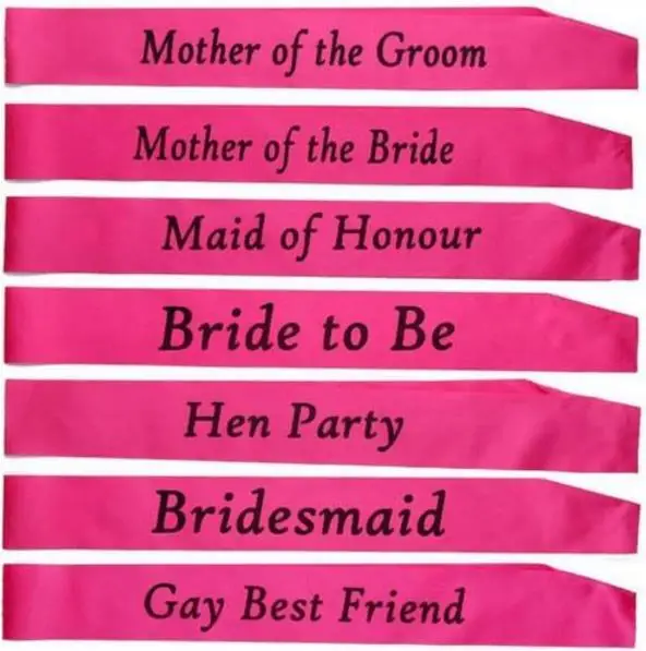 hen party bride to be sash bridal shower wedding hen night party