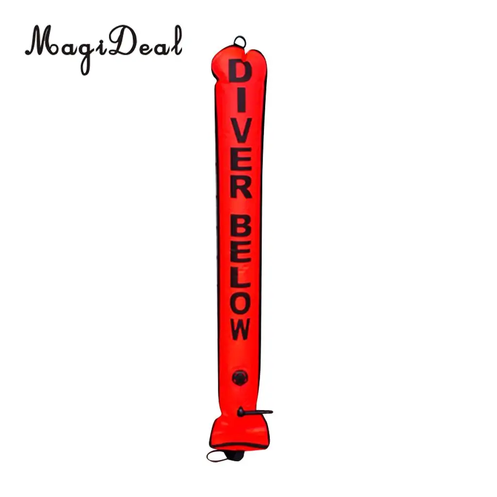 MagiDeal Professional High Visibility Scuba Diving Inflatable Safety Sausage Signal Surface Marker Buoy (SMB) Tube