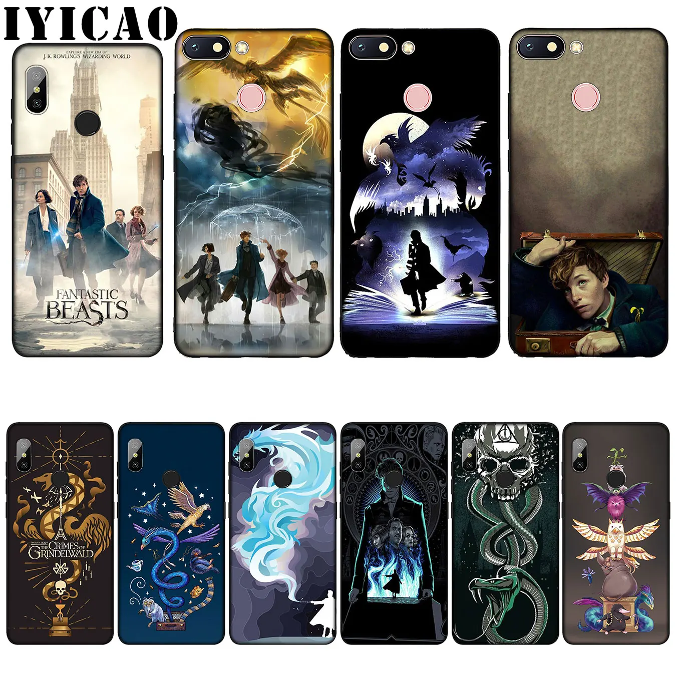 IYICAO Fantastic Beasts Good Sales Silicone Soft Case for Xiaomi Redmi 6A 5A Note 7 4 4X 5 Plus 6 Pro Black TPU Cover |