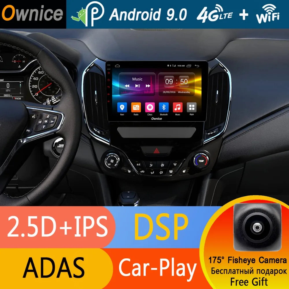 

9" IPS Android 9.0 Octa 8 Core 4G+32 Car DVD Player For Chevrolet Cruze 2015 2016 2017 2018 GPS Navi Radio BT Stereo DSP CarPlay