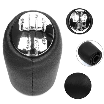 

6 Speed Leather Car Gear Shift Knob Handle Ball Shifter Knob Head For Renault Chrome