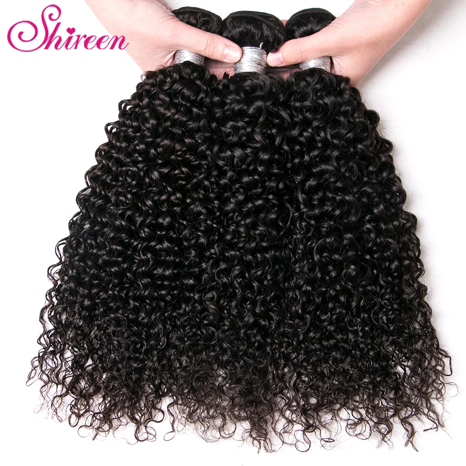 

shireen Hair Mongolian Kinky Curly Hair Bundles 100% Human Hair Bundles 100g/pc Non Remy Hair Extensions Weaving Can Be Dyed