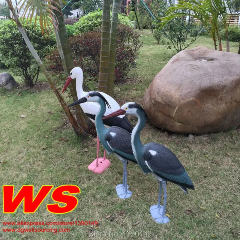  Beautiful Decorative For Your Fantastic Garden Yard Plastic Stand Bird Animal Outdoor Landscape Lawn ornament Artifical Crane  