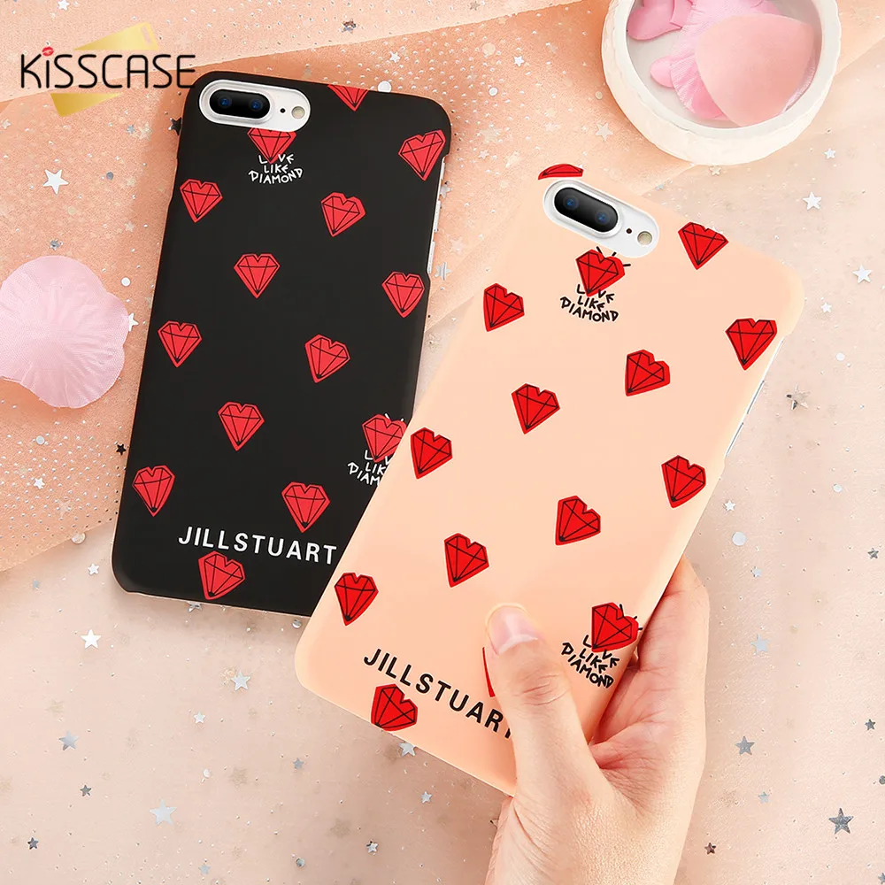 KISSCASE Fashion Cute Phone Case For iPhone X XR XS Max Hard PC Back Cover 5 5s Se 6s 7 8 Plus Cartoon Coque Fundas |