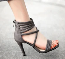 Summer Sandals Boot Gladiator High Heels Women Sexy Peep Toe Cut Outs Stilettos Pumps Shoes Woman Ankle Strap sandal boots