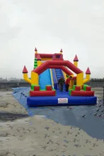 2017 Popular PVC infltable slide for family use /inflatable land slide bouncer slide