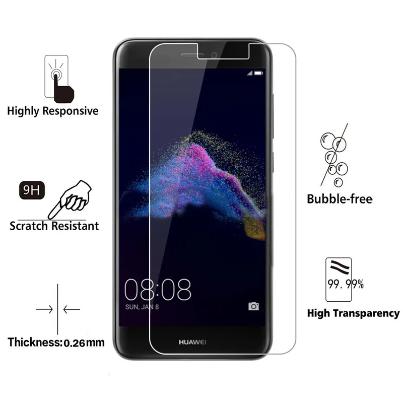 Закаленное стекло для Huawei Y6 Pro 2017 Enjoy 7 P9 Lite mini Honor 6A защитная пленка&gt 4 | Мобильные