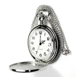 Карманные часы серебро повседневные для женщин цепи колье с подвесками ювелирные изделия простые модные креативные очаровательные