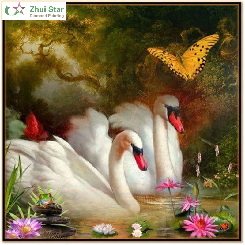 

5D Diamond Mosaic Diy Diamond Painting Cross Stitch "Goose couple" Diamond Embroidery Patterns Rhinestone Adornment Picture