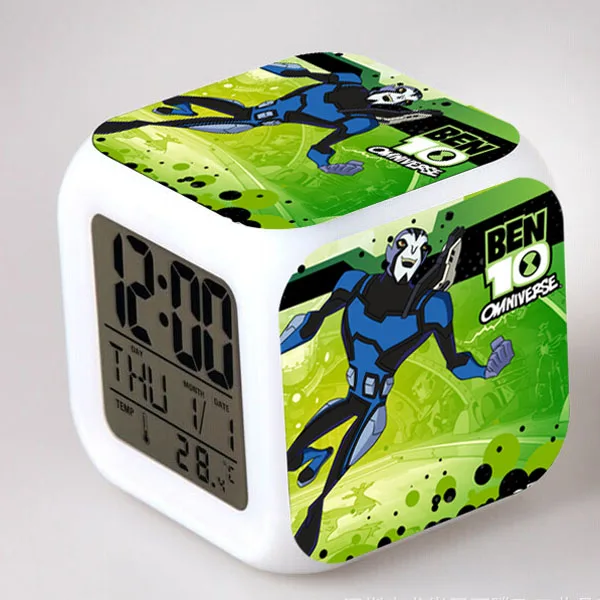 Hot Selling Ben 10 LED Alarm Clocks Luminous reloj despertador de