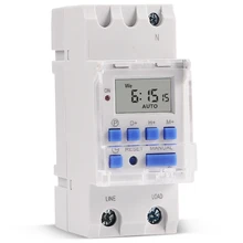 SINOTIMER 30A Load 220V 230V AC Programmable Digital TIMER SWITCH Relay Control Time Din Rail Mount thc15a ahc15a 220v 30a din rail timer relay time switches weekly programmble electronic time switch bell ring device