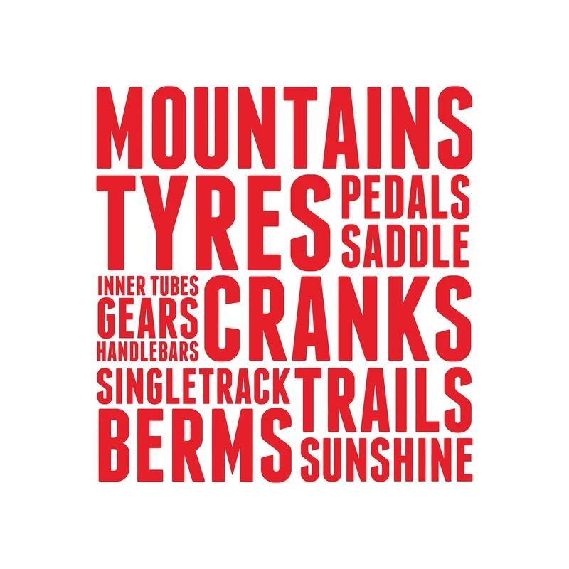 Mountain Bike tyres pedalsCycling  Drinks Coaster Vinyl Decal Bike Decor