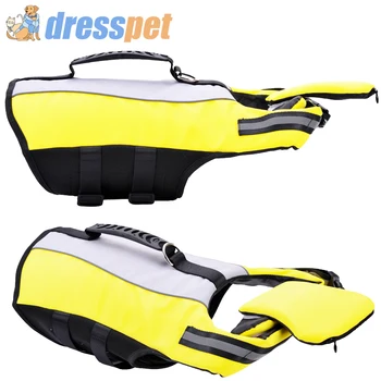 

DRESSPET Pet Dog Life Jacket Super Buoyant 3M Reflective Adjustable Swimsuit Vest Summer Safety Swimming Clothes For Dogs