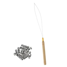 30 шт. 5 видов стилей DIY дреды бусины для волос кольца для косичек+ крючком, спицами