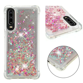 

Bling Glitter Tpu Case For Huawei P30 Silicone Soft Dynamic Quicksand Liquid Cover Slim Back Anti-skid Case For Huawei P30 Pro