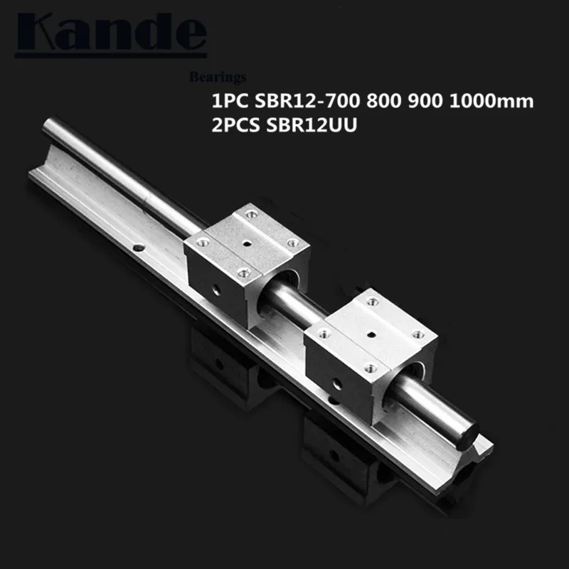 خطي السكك الحديدية 12 مللي متر SBR12-700 800 900 1000 مللي متر 1 قطعة دليل خطي SBR12 + 2 قطعة SBR12UU كتل ل CNC