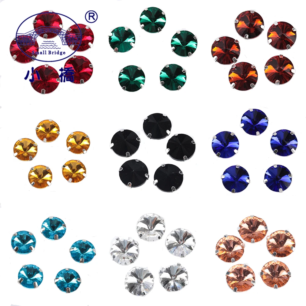 Glitter Round Acrylic Rhinestones Flatback Gaement Trim Decorations Of Sew On Claw Stone For Clothing | Дом и сад
