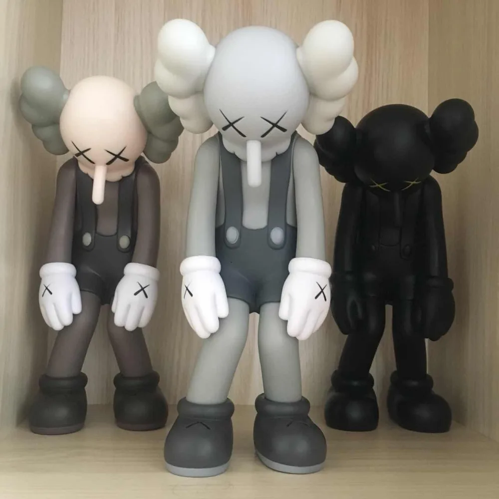 

[New] 30cm Originalfake KAWS small lie kaws PVC action figures Original fake Doll Toy Collections model gift factory product