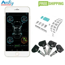 Universal TPMS Bluetooth 4.0 with Android IOS Tire Pressure Internal Sensor Monitoring Alarming System