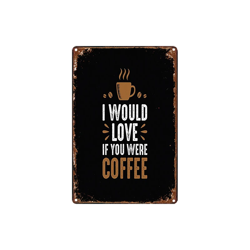 Coffee Sign Shabby Chic Plaque Metal Vintage Kitchen Sign Retro Bar Cafe Shop Home Metal Wall Art Decor 30x20cm Sa 4741 Plaques Signs Aliexpress
