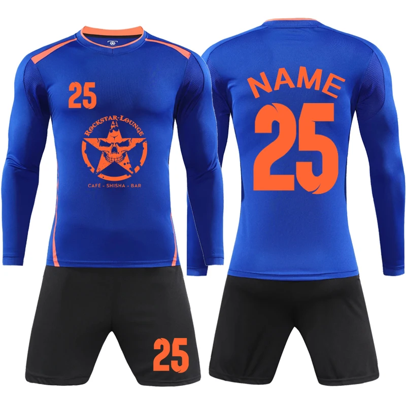 

Men Soccer Jerseys Set 2018 survetement football shirts De Foot shorts suits Youth Long Sleeve Tracksuit Futbol Team Jersey