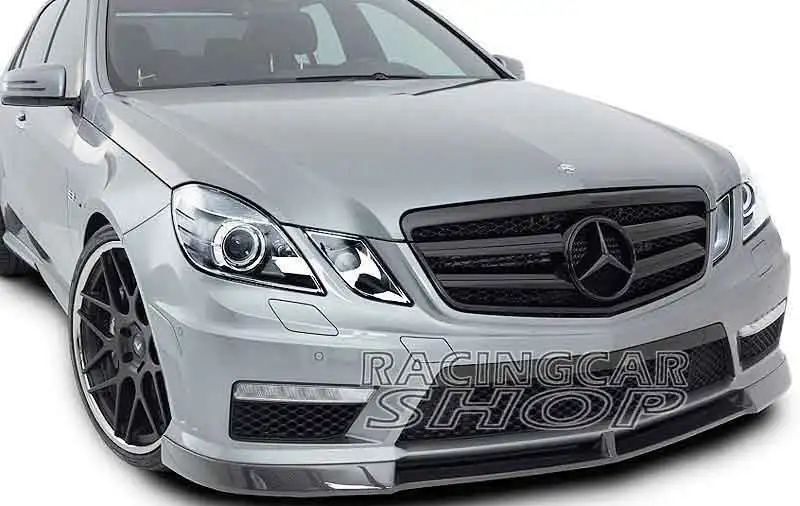 REAL CARBON FIBER V TYPE FRONT LIP SPOILER FOR MERCEDES BENZ W212 E-CLASS E200 E260 E300 E350 E550 E63 AMG BUMPER