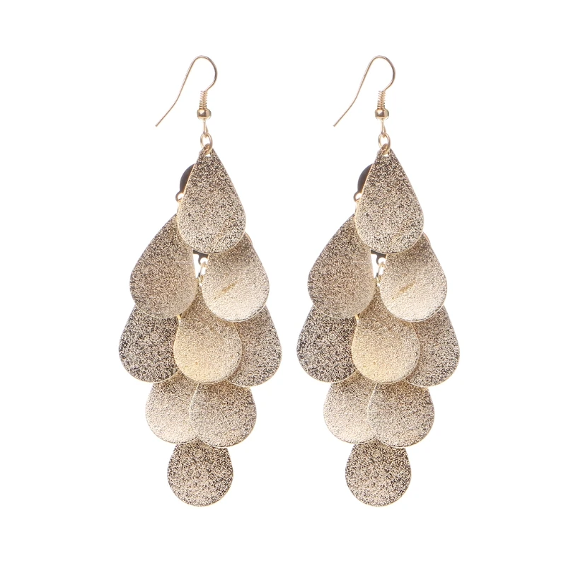 

Punk Geometric Gold Metal Triangle Dangle Drop Earring Women Exaggerated Jewelry Jan4 -W128
