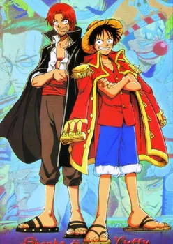 

Decoration One Piece Anime Luffy & Shanks 57*41CM Wall Scroll Poster #25064