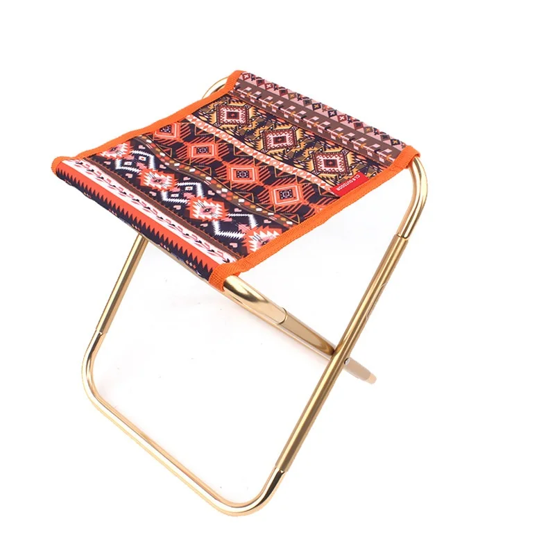 YUETOR Открытый народный стиль алюминиевый сплав складной легкий портативный стул для кемпинга стул пляжный стул для рыбалки - Цвет: Оранжевый