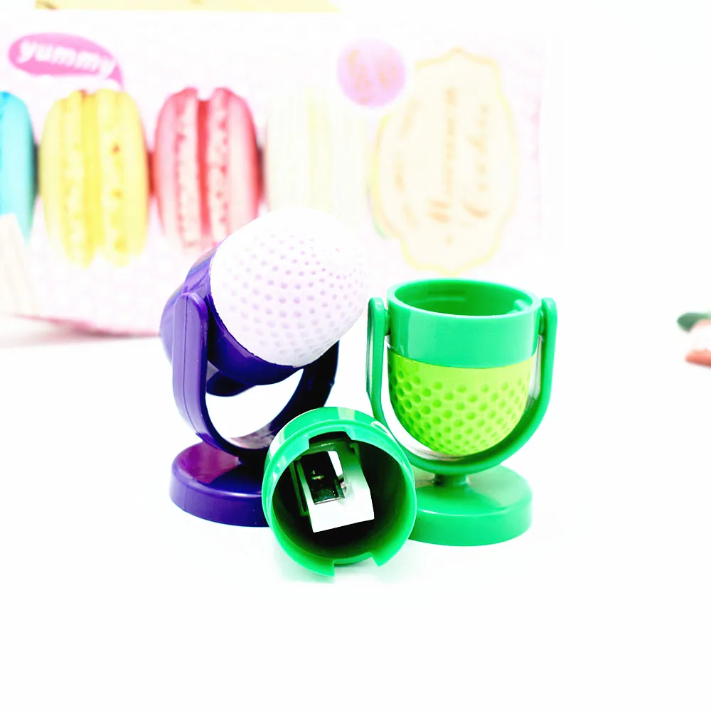 Cute Microphone Eraser With Pencil Sharpener Kawaii Microphone Rubber Creative Erasers