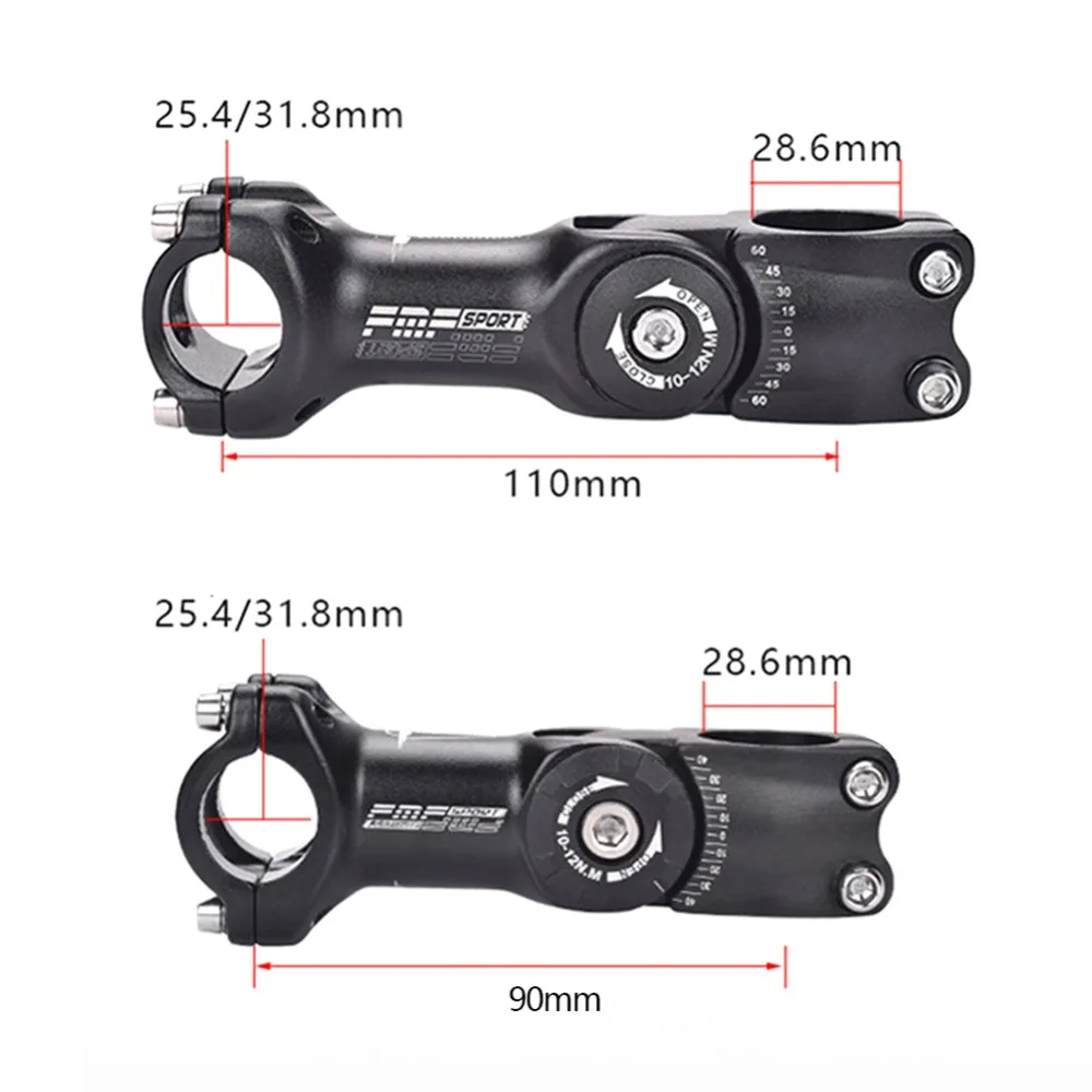 Регулируемые велосипедные стержни 25,4 мм/31,8 мм для шоссейного горного велосипеда из алюминиевого сплава, велосипедные детали, велосипедные аксессуары для горного велосипеда