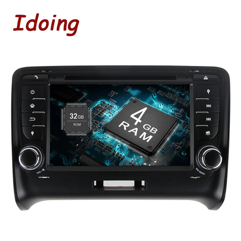 Cheap Idoing 2 Din Car Radio GPS Android9.0 4G RAM 32G ROM 8Core For Audi TT Double Din Car DVD Player Multimedia WiFi 3G TV Fast Boot 1