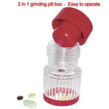 1 шт. лекарственная красная таблетка распылитель таблеточная мельница нож для медикаментов дробилка и коробка для хранения