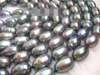 

02628 natural black baroque freshwater pearl necklace