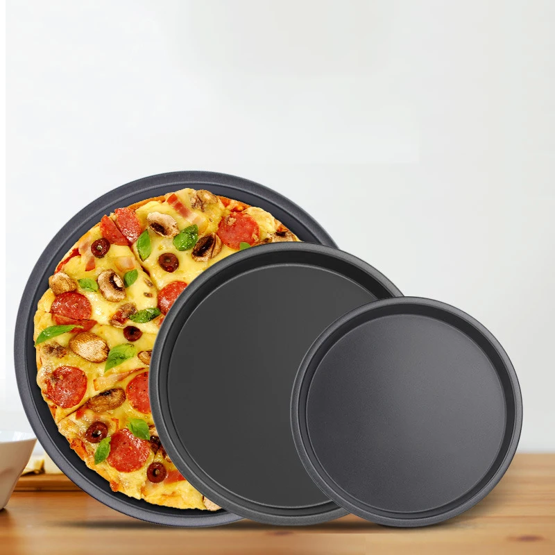 1 PC Non stick Carbon Steel Pizza Stones 6/7/8 Inch Pizza Tray Baking